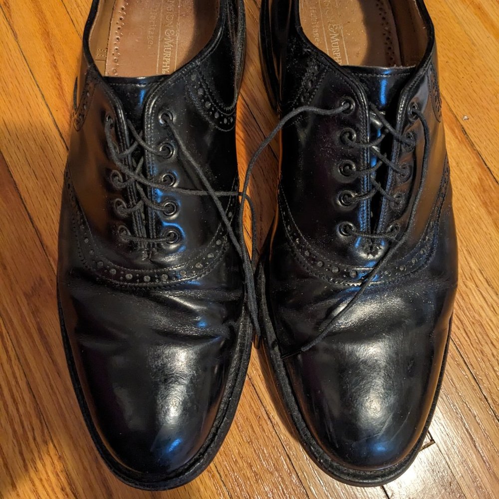 Johnston & Murphy Heritage Black Dress Shoe Size 10.5